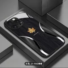 MAPLE LEAF iPhone用ケース ブラック