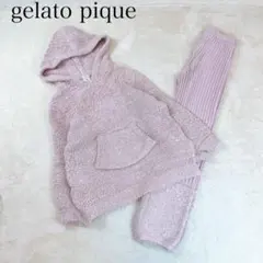 ジェラートピケ　ピンク　ルームウェア 上下セット パンツ フード付き