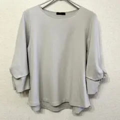 【GLOBAL WORK】ねじりスリーブプルオーバー6分丈