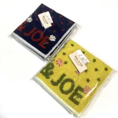 新品　ポール&ジョー　タオルハンカチ　花刺繍 水玉　イエロー　ネイビー　個包装のサムネイル