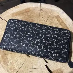 印傳屋 印伝 鹿革 長財布 ラウンドファスナー トンボ柄 男女