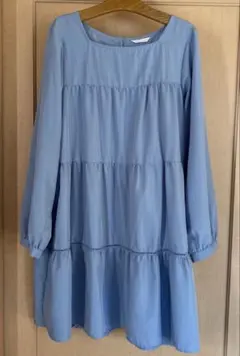 ehkä söpö (SM2)ティアードチュニック ライトブルー