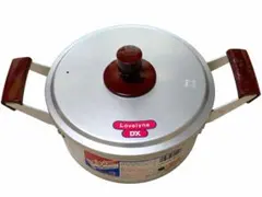 ラブリーナ DX アルミ 両手鍋 24cm 蓋付き 昭和レトロ