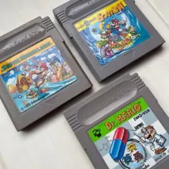 ゲームボーイスーパーマリオランド6つの金額ドクターマリオ3本セット