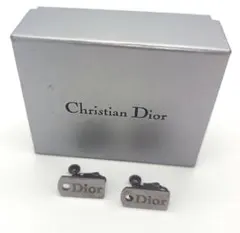 Christian Dior　ディオール イヤリング ロゴプレート　シルバーのサムネイル