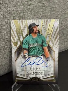 MLB マリナーズCal Raleigh カルローリー直筆サインフォト 大谷翔平 カル・ローリー ルーキー 6シリアル サインカード topps 大谷