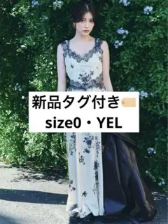 正規品】snidel レーストリムプリントキャミワンピース YEL 黄色 1
