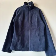 【美品】Columbia（コロンビア）フリースジャケット レディースM ネイビー