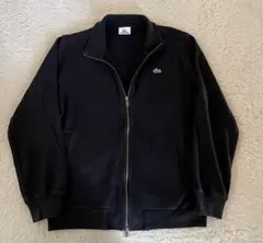 LACOSTE ジップアップ ニットジャケット ブラック