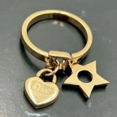 Christian Dior ハート 星 チャーム リング