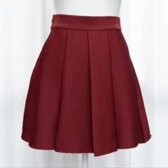 新品未使用 プリーツミニスカート レッド 赤