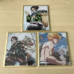 鬼滅の刃　WEBSHOPくじ　アクリル色紙　竈門炭治郎　嘴平伊之助　我妻善逸