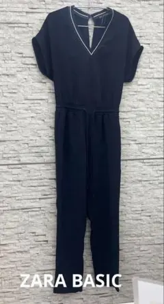 ZARA BASIC Vネックオールインワン XS