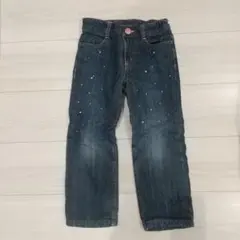 メゾピアノ デニム長ズボン ビーズ付き