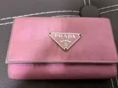 PRADA キーケース ピンク　難あり