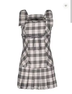 リリーエミュリ Shoulder Ribbon Check Onepiece