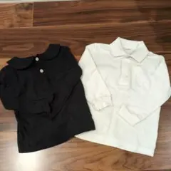 長袖カットソーセット 黒と白