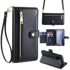 黒色斜め掛け手帳型iPhone13ケース新品未使用即日発送小銭入れ付き