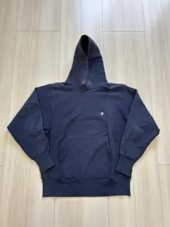 90s usa製 champion リバースウィーブパーカー フェード ネイビー