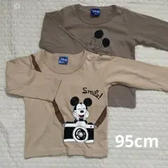 ミッキーマウス 長袖Tシャツ 95cm