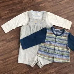 ファミリア ロンT ショートオール カーディガン 3点セット