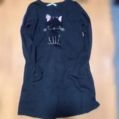 H&M キッズ 長袖ワンピース ブラック 130/140　黒
