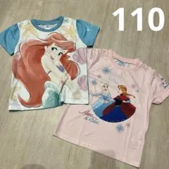 アリエル アナと雪の女王 エルサ Tシャツ 2点セット