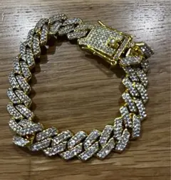 新品❣️ブレスレット　ゴールド　ブリンブリン　マイアミキューバンチェーン