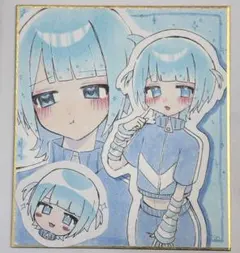 オリジナルイラスト手描き【小悪魔メガネちゃん】色紙 - メルカリ