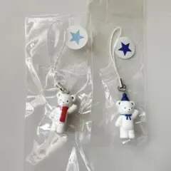 ファミリア くま チャーム ストラップ キーホルダー 2点セット