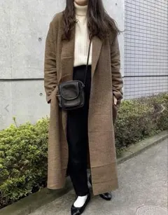 チェックロングオーバーサイズコート INGNI