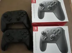 【ジャンク品？】Nintendo Switch純正 プロコンブラック 2セット