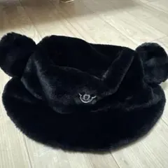ミッキーマウス　もこもこ　ファンキャップ　58cm 黒