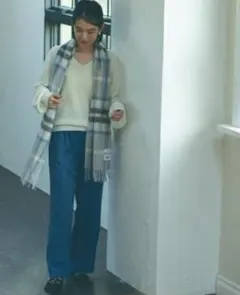 【美品】OPAQUE.CLIP 手洗い対応 ウール100％マフラー