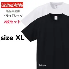 ユナイテッドアスレ 新品 ドライアスレチック Tシャツ 白 黒 2枚 XL