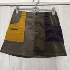 美品　BEAMS GOLF パッチワークミニスカート L