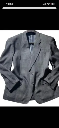 ダーバン[ヘリンボーン XLサイズ]テーラードジャケット グレー