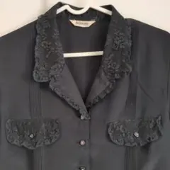 美品 INGEBORG ブラック長袖シャツ