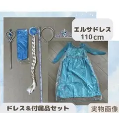 エルサプリンセスドレス＆付属品セット　110cm 衣装　ドレス