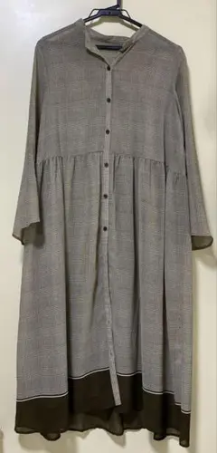 秋色ワンピース　ワンピース　ゆったりワンピース