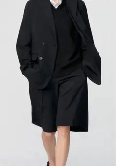 ユニクロ　:C 感動バミューダショーツ　ブラック　S 新品未使用