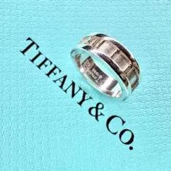 ティファニーアトラススリムリング　17.5号　新品仕上げ　無傷未使用に近い USA製TIFFANY&CO.ティファニースターリングシルバー製透かし