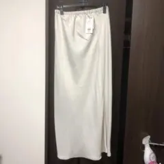 レプシム　ロングスカート　ストレッチサテンスカート