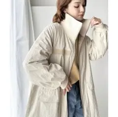 《JAVAジャバコラボ》リバーシブルロングコート JV1260035 XL