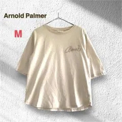 アーノルドパーマー ロゴ刺繍 Tシャツ カットソー M ベージュ 綿100%のサムネイル