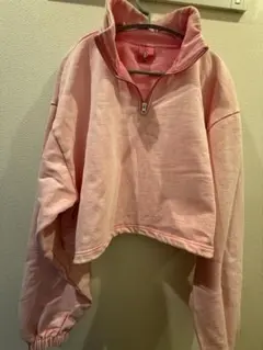 FR2 ピンク ハーフジップ クロップドスウェットのサムネイル