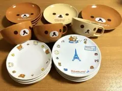 【新品未使用】リラックマ 食器16点セット ボウル3点 プレート13点