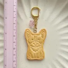 コーギー　クッキー　キーホルダー　ツヤあり　ハンドメイド