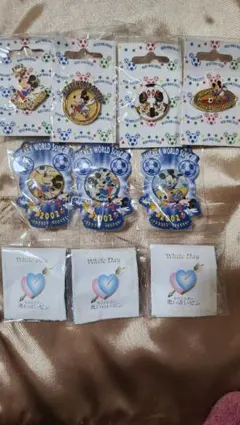 ミッキーマウス ピンバッジ 2002年ワールドカップ 7個セット