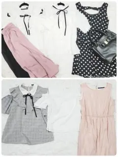 レディース コーデセット バック付き 9点セット